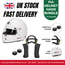 OMP GP-R Casco Rally/Race/Motorsport con pacchetto dispositivi Schroth XLT HANS