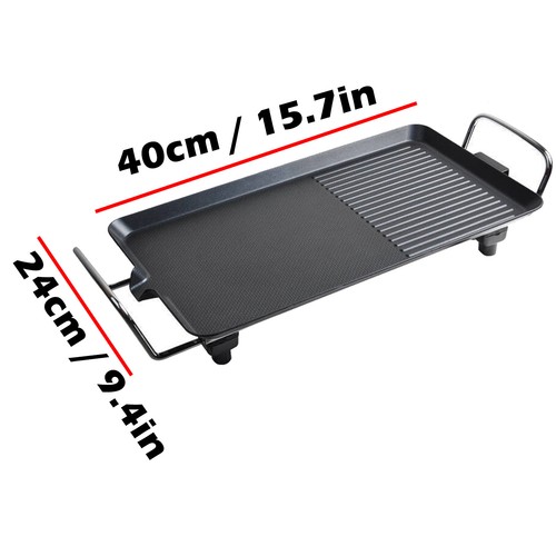 Elektrischer Teppanyaki Grill Tischplatte Grillplatte Kochplatte Grill 3 Größen - Bild 23 von 25