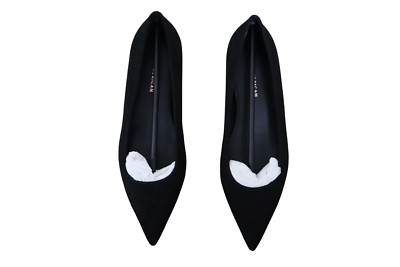 Good American The Statement Flat GA071S-E Suede Black001 Size 8