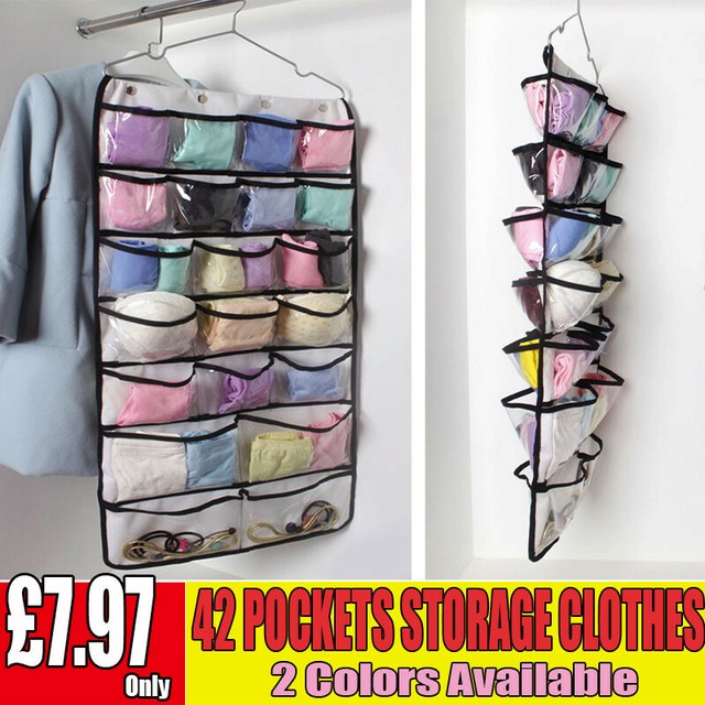 Wardrobe Organisers New Black Hanging Storage Multi Pocket Travel