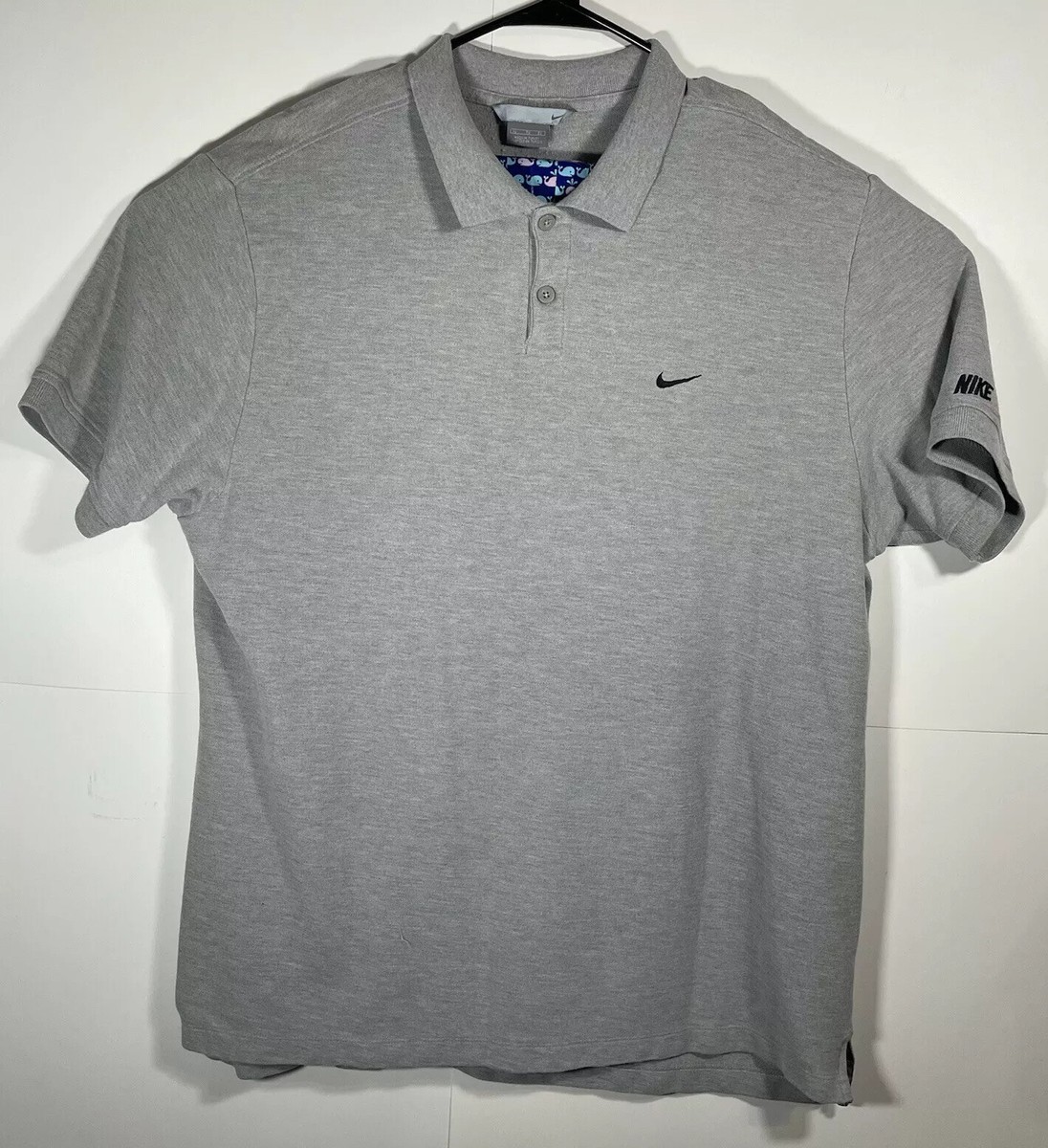 00s nike golf vtg カットソー Y2K adidas polo Vintage 2000s Nike Golf Polo Shirt Men's Size XL Gray Black
