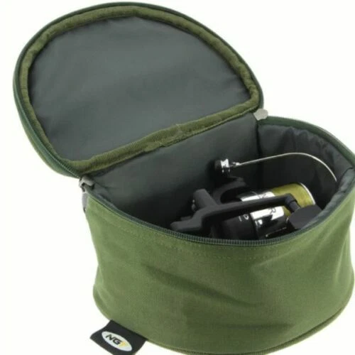 3 x Fishing Reel Cases for Large Carp Pike Reels Green Deluxe Reel Cases NGT * - Picture 3 of 4