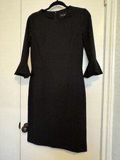 Donna Morgan 3/4 Sleeve Knee Length Black Dress Size 8