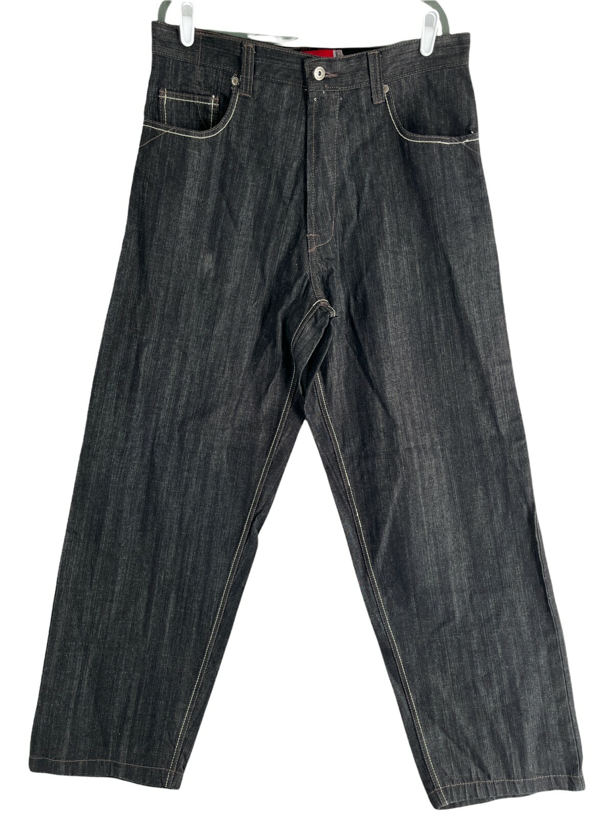 EVOLUTION In Design Black Baggy Denim Jeans Straight Fit Men 34x34 | eBay