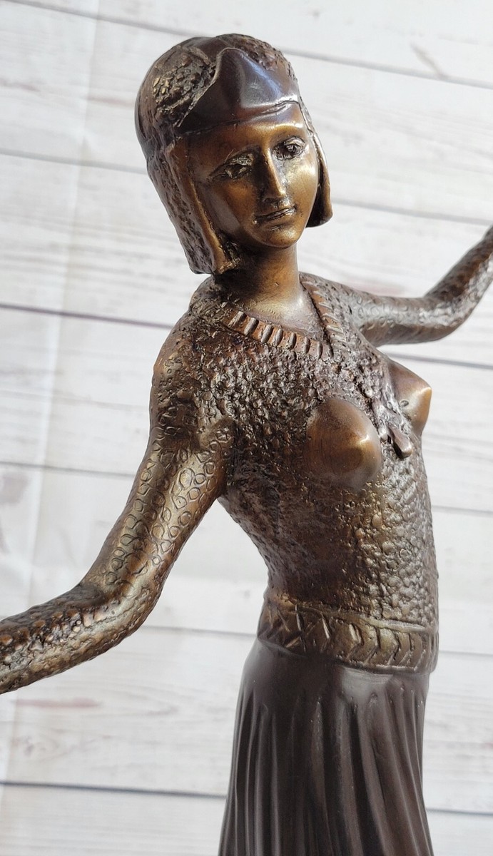 ブロンズ像　神　D.H. CHIPARUS DANCER　アールデコ　彫刻家 Chiparus Bronze Dancer Sculpture – Elegant Art Deco Figurine