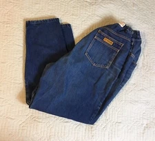 Vintage Gitano Blue Jeans Women Size 40x29 Elastic Comfort Waist Tapered Dark
