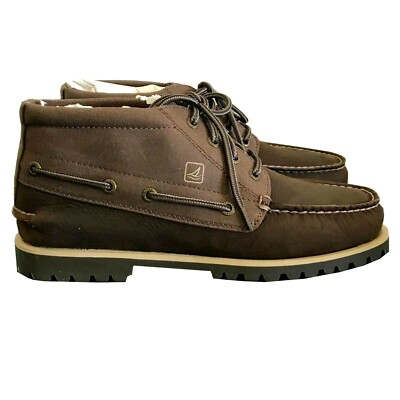 Sperry Topsider brown distressed leather chukka boots Sperry Top-Sider Brown Leather Lace-Up Chukka Boots Classic  main image 4