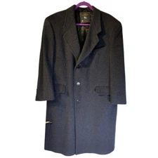 Hart Schaffner & Marx Men's Wool Overcoat Size 40S Fabric Styled by Loro Piana