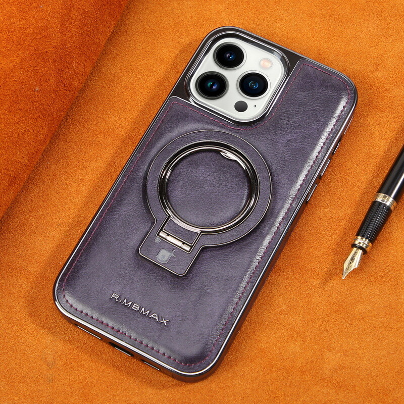 Coque Antichoc Luxe Pour IPhone 11 à 16 Pro Max - Cuir Et TPU - Compatible MagSafe - Neuf