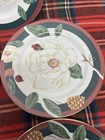 Set Of 5 Vintage 8” Tienshan “Magnolia” Fine China Salad Plates Holiday-Floral — photo 4