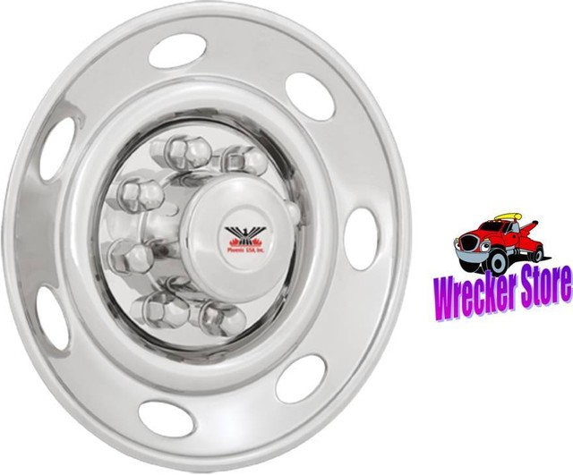 ONE 16", 8 Lug, Trailer, Single Wheel Stainless Wheel Cover Hub Cap