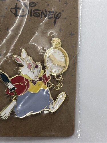 Disney Alicia en el País de las Maravillas Conejo Blanco con Reloj Giratorio Pin Esmalte - LICENCIADO - Imagen 6 de 8