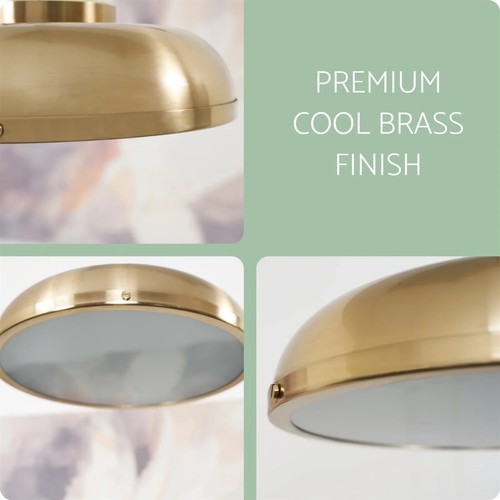 Kira Home Alston 14" 3-Light Modern Semi Flush Mount Close to Ceiling Light + Do - Picture 5 of 7