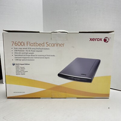 Xerox 7600i Flatbed Document Scanner W/ USB Cable Multi-Lingual