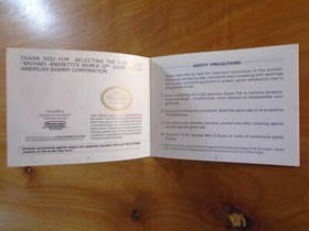 Michael Andretti's World GP Nintendo NES Manual Only ~ Instruction Booklet