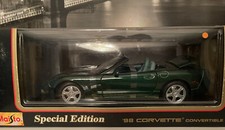 Maisto Special Edition 1998 Corvette Convertible 1:18 Green Chevy Chevrolet NIB