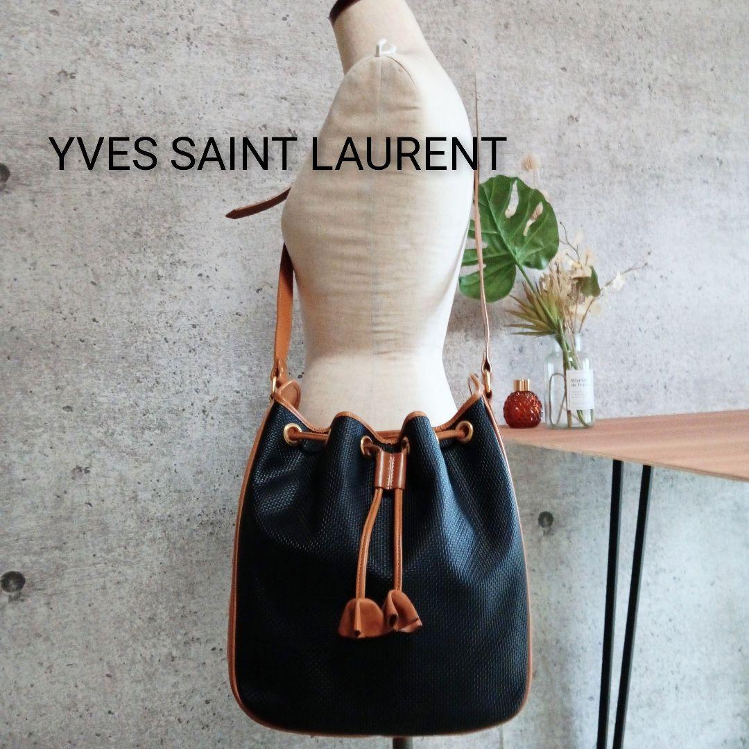 Borsa a tracolla Yves Saint Laurent in pelle con coulisse nera donna uomo