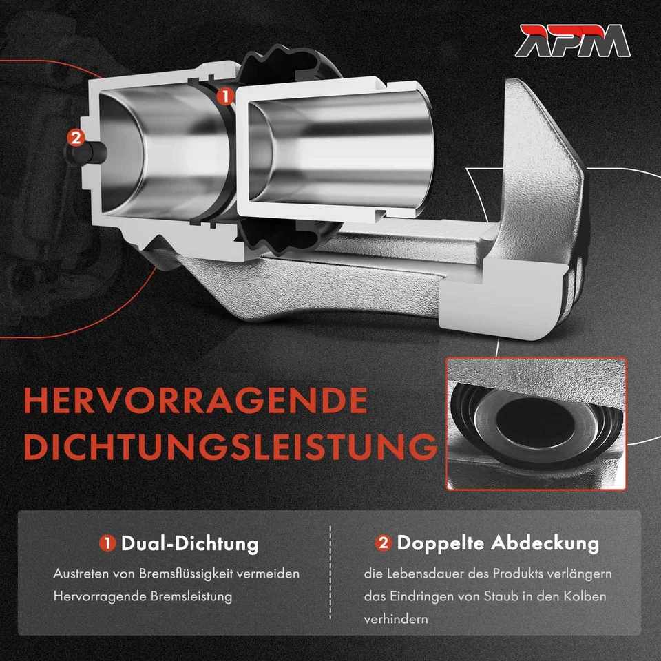 2x Bremssattel Hinterachse L+R 38mm für Hyundai Highway Van Trajet FO 2.0L 2.7L - Imagen 3 de 4