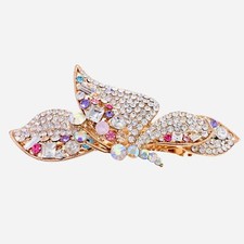 Butterfly BARRETTE Hair Clip Hairpin Rhinestone Crystal Elegant Multi Color F16