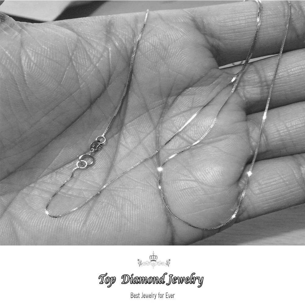 White gold box link chain deals