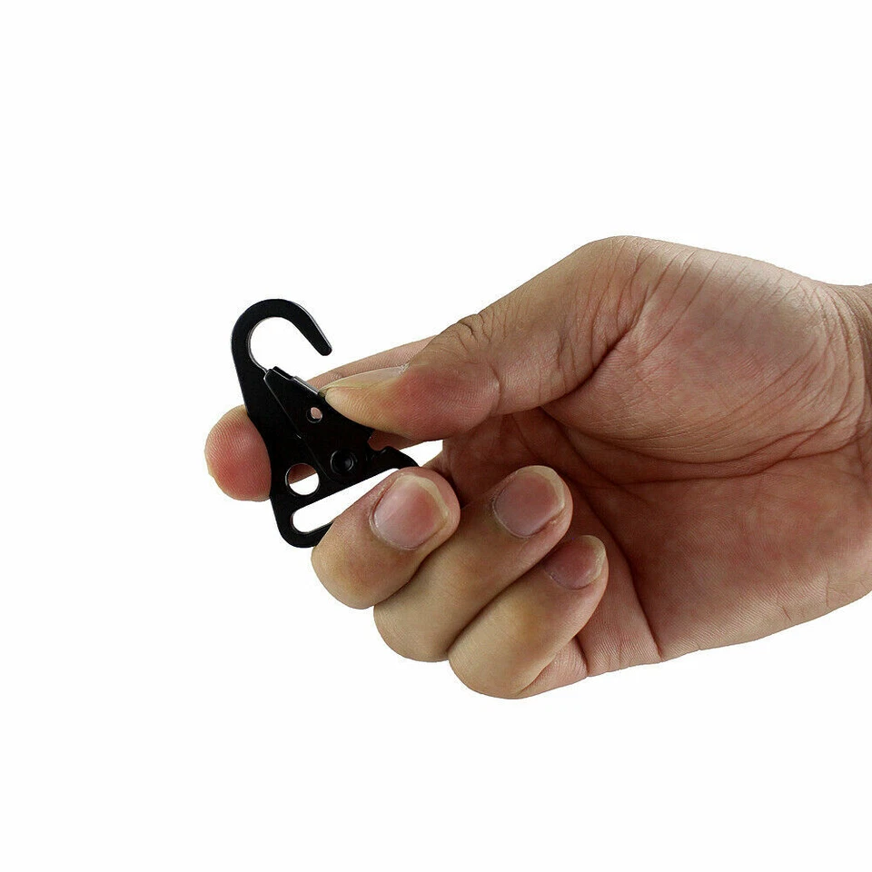 1" Enlarged Mouth Clips Spring Snap Hook & Loop Metal Buckle for Paracord Slings - Image 2 of 4