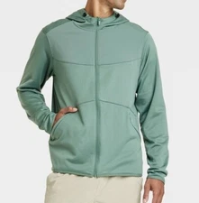 Men's DWR Fleece Full Zip Hoodie - All in Motion North Green XL  or Black SMALL