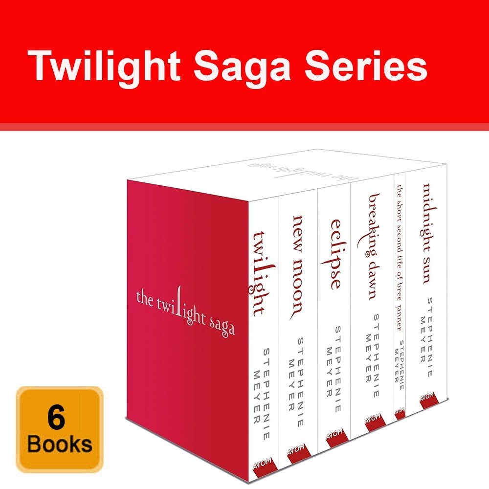 Stephenie Meyer Twilight Saga Series 6 Books Collection Set (White Cover)