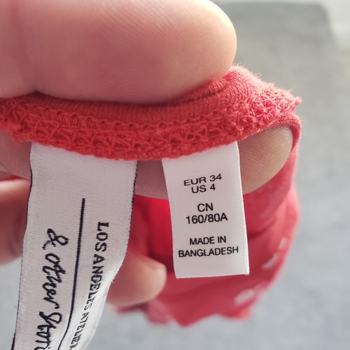 & Other Stories Shirt Damen 4 Rot Kurzarm Freizeit Baumwolle Kirschen Damen - Bild 5 von 10