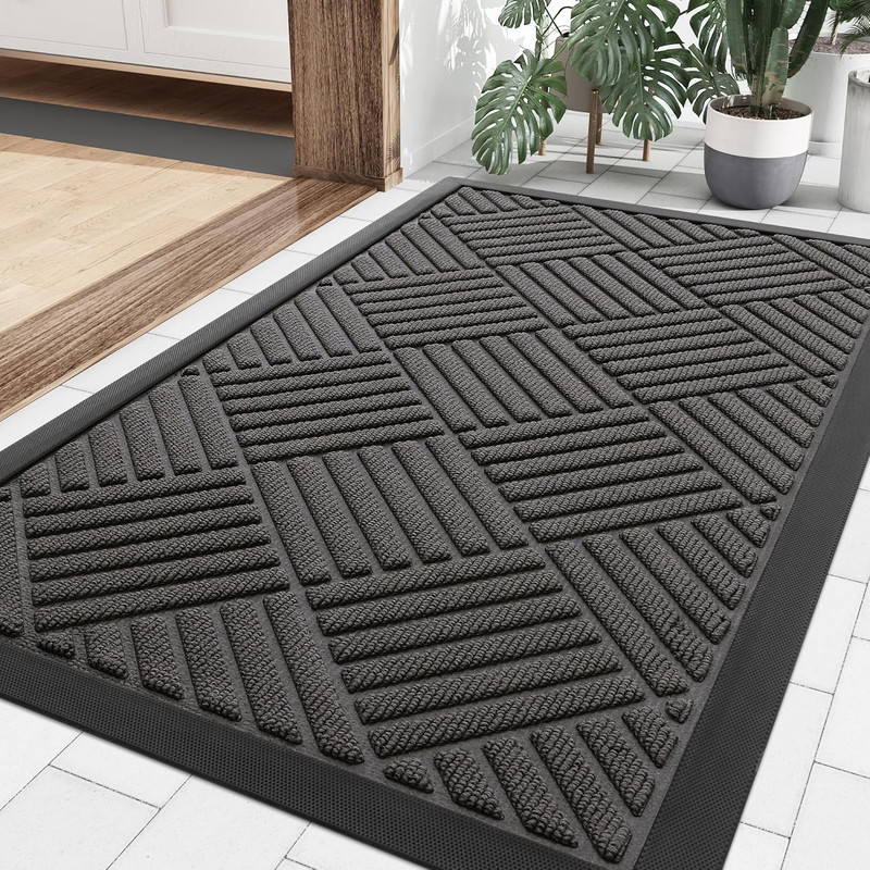 Front Door Mat outside Entrance Heavy Duty Outdoor Indoor Natural Rubber Doormat