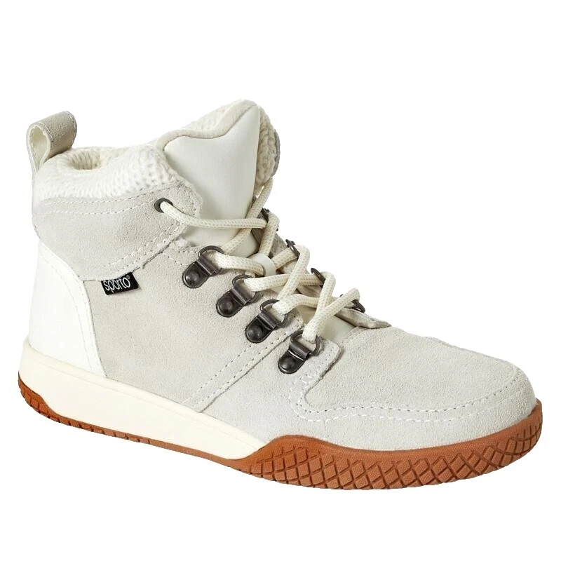 白色Sporto女式皮靴