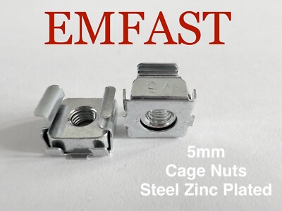 M5 Käfigmuttern Stahl Clip Montage Rack Schrank Zinkmutter 5mm