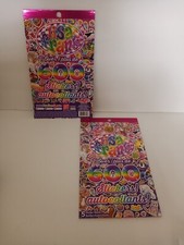 2 LISA FRANK Sticker Book Over 600 Stickers Kids Retro Unicorns Puppies NEW