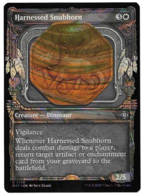 MTG Harnessed Snubhorn Halo FOIL March of the Machine: The Aftermath (MAT) #0188