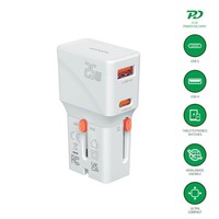 Universal Reiseadapter | 25W USB-C LadegeräT | Weltweit