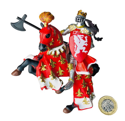 Action Figur Spielzeug Papo Ritter Mittelalter auf Pferd Vintage ra