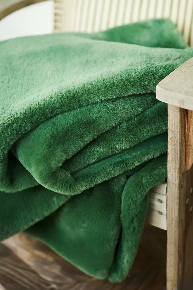 Anthropologie - The Sophie Faux Fur Throw Blanket - Venda em - Imagem 2 de 4