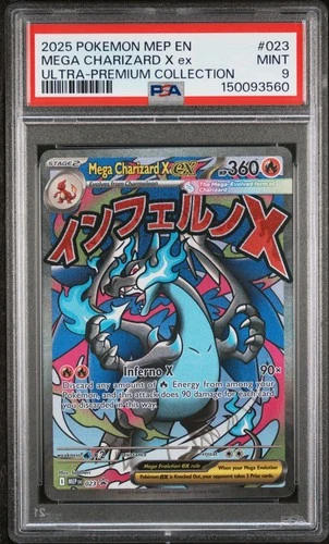 2025 POKEMON MEP PROMO ULTRA-PREMIUM COLLECTION #023 MEGA CHARIZARD X EX PSA 9