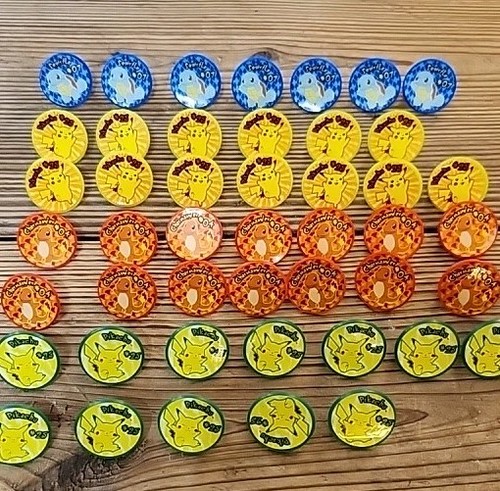 Vintage 1999 Nintendo Pokemon Birthday Party Rings Cupcake Toppers-HUGE LOT 46 p