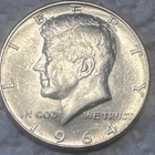 1964 Kennedy Half Dollar 90% Silver Circulated US Coin