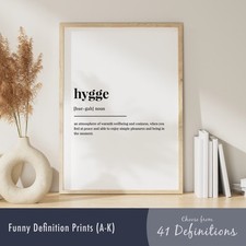 Funny Definition Poster Prints (A–K) – Humorous Wall Art Home Decor Gift