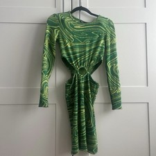 Zara Green and yellow mini dress- size S