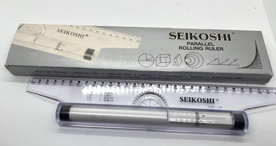 Vintage Japan Seikoshi 30 cm parallel rollendes Lineal verpackt + kostenloses Download-Album