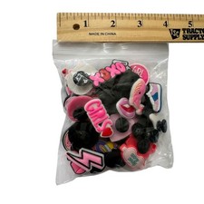 Crocs Shoe Charms Bundle Pink Black Cute Girly Accessories Clog Decoration