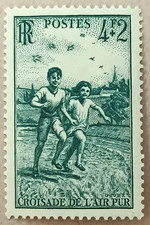 5D1-Timbre France YT  740 neuf * année 1945 "croisade de l'air pur"