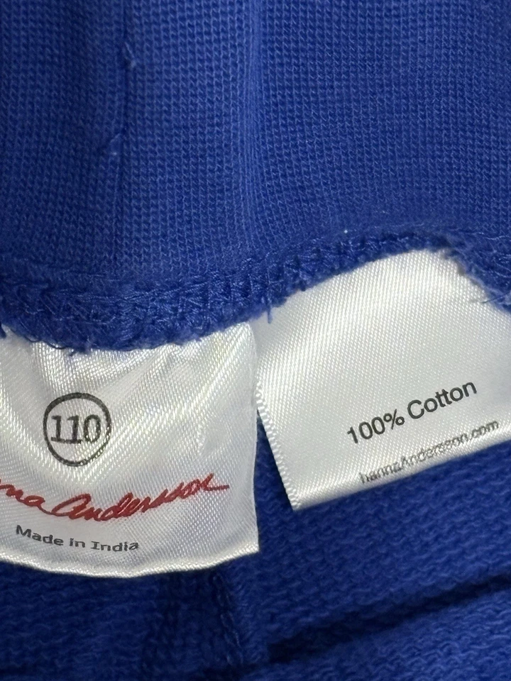 Traje de verano Hannah Andersson talla 5 azul pantalones cortos/aplicaciones camiseta sin mangas Foto 3 de 4