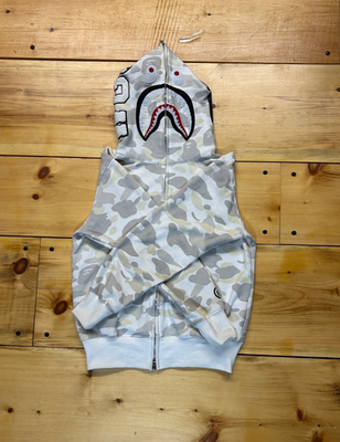 トップス A BATHING APE Shark Hoodie White Camo S Men's White BAPE City Camo Shark Full Zip Hoodie - Medium | eBay