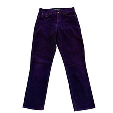 Vtg Lauren Ralph Lauren Pants Womens 4 Purple Corduroy Classic Straight Stretch