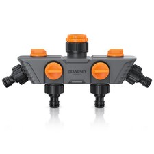 Brandson Verteiler, 1 Eingang, 4 Ausgänge,2x45°Ausgänge, Gardena Adapter