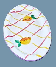 Vintage Pottery Barn Ceramic Serving Oval Platter w/ Lemons