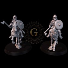 Armoured Vendel Warriors with Axes 28mm Dark Ages Wargame Display Miniatures